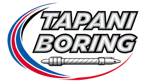 Logo for Tapai Borin featuring bold text and a graphic of a pen, emphasizing professionalism and creativity.
